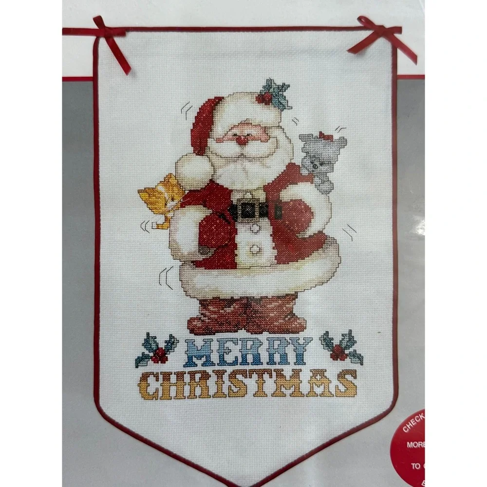 Needle Treasures Claus &‎ Company Banner Christmas Cross Stitch Kit Sealed